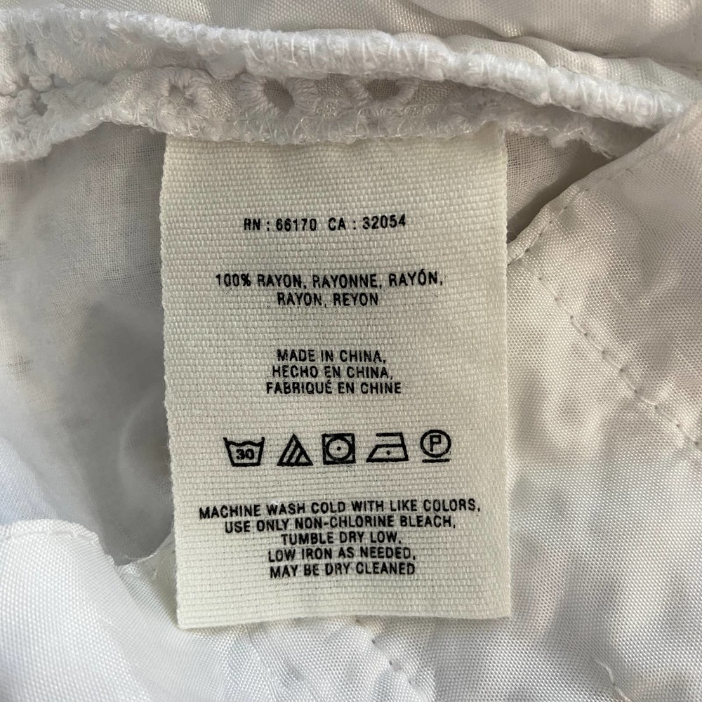 Anthropologie Cartonnier White Cropped Pants Size 2 - Picture 4 of 5